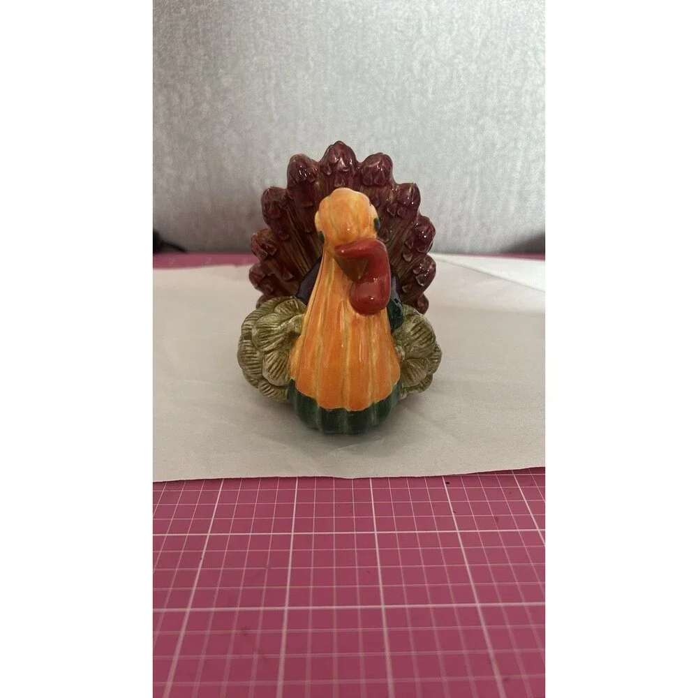 Dept 56 Turkey Veggie Figural Salt & Pepper Shakers Thanksgiving Holiday Dinner